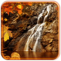 Waterfall Gold live wallpaper