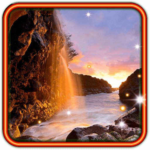Waterfall Sunset HD LWP