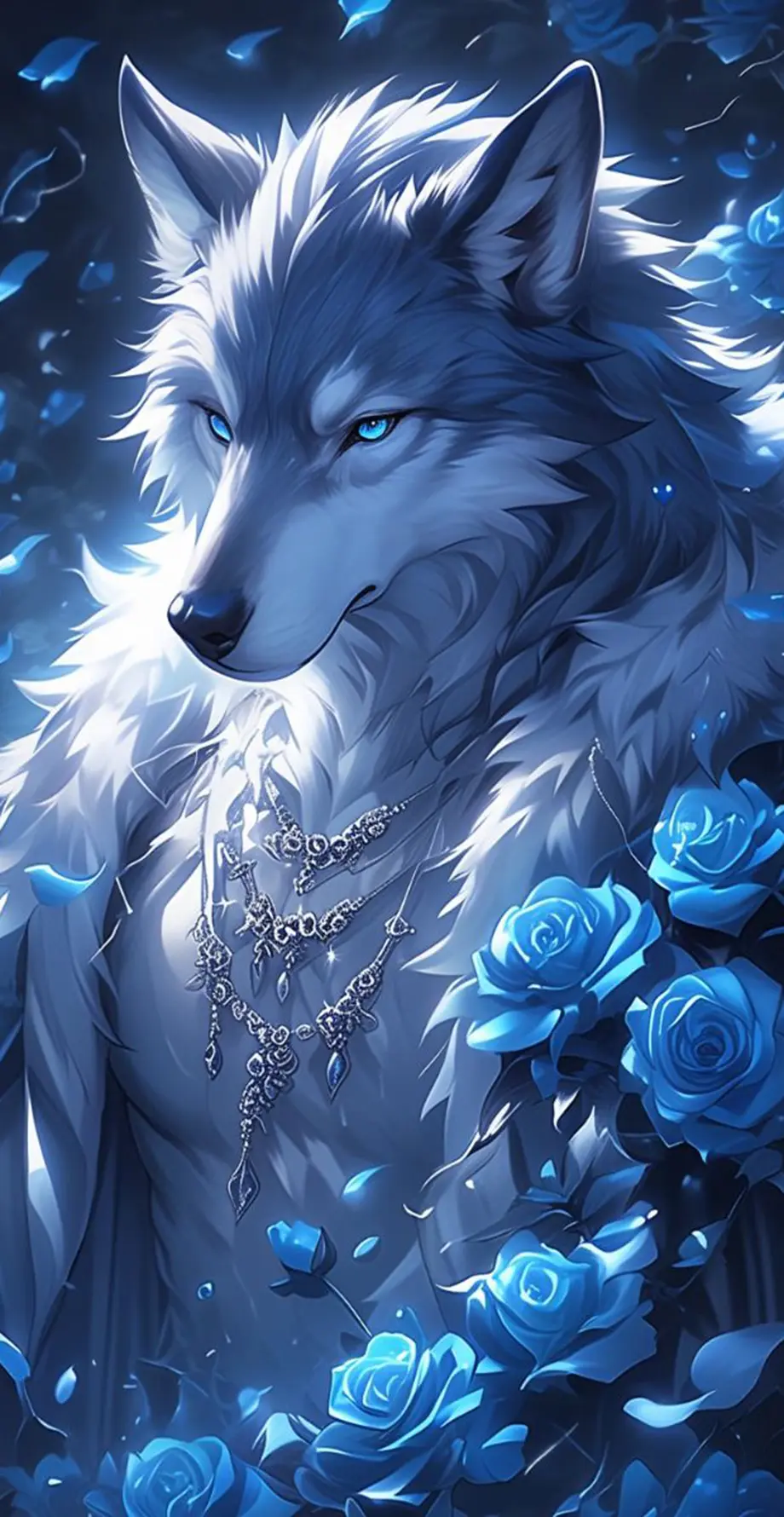 Wolf Blue Free Beautiful Wallpaper background