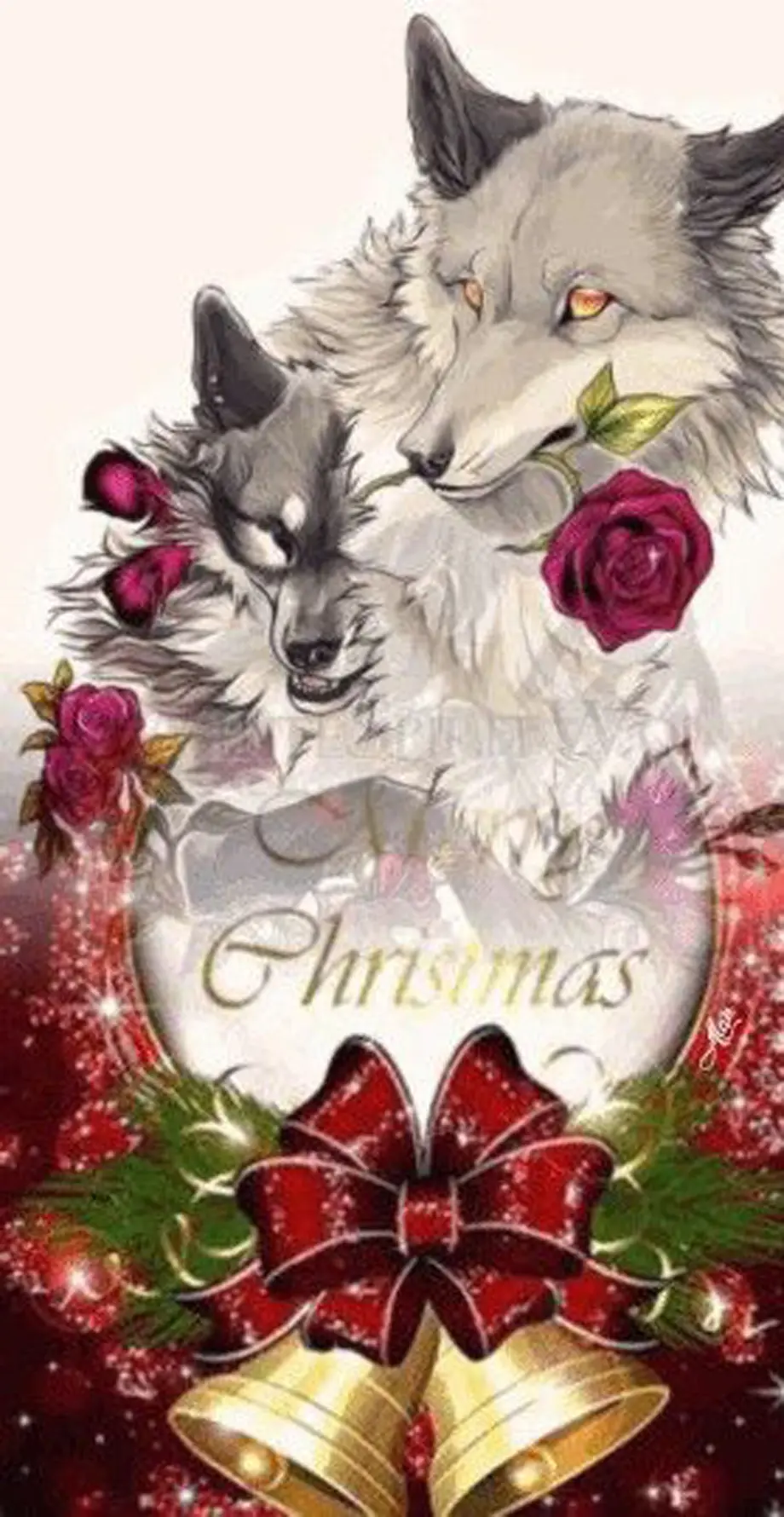 Wolf Christmas Elegant Excellent Background idea