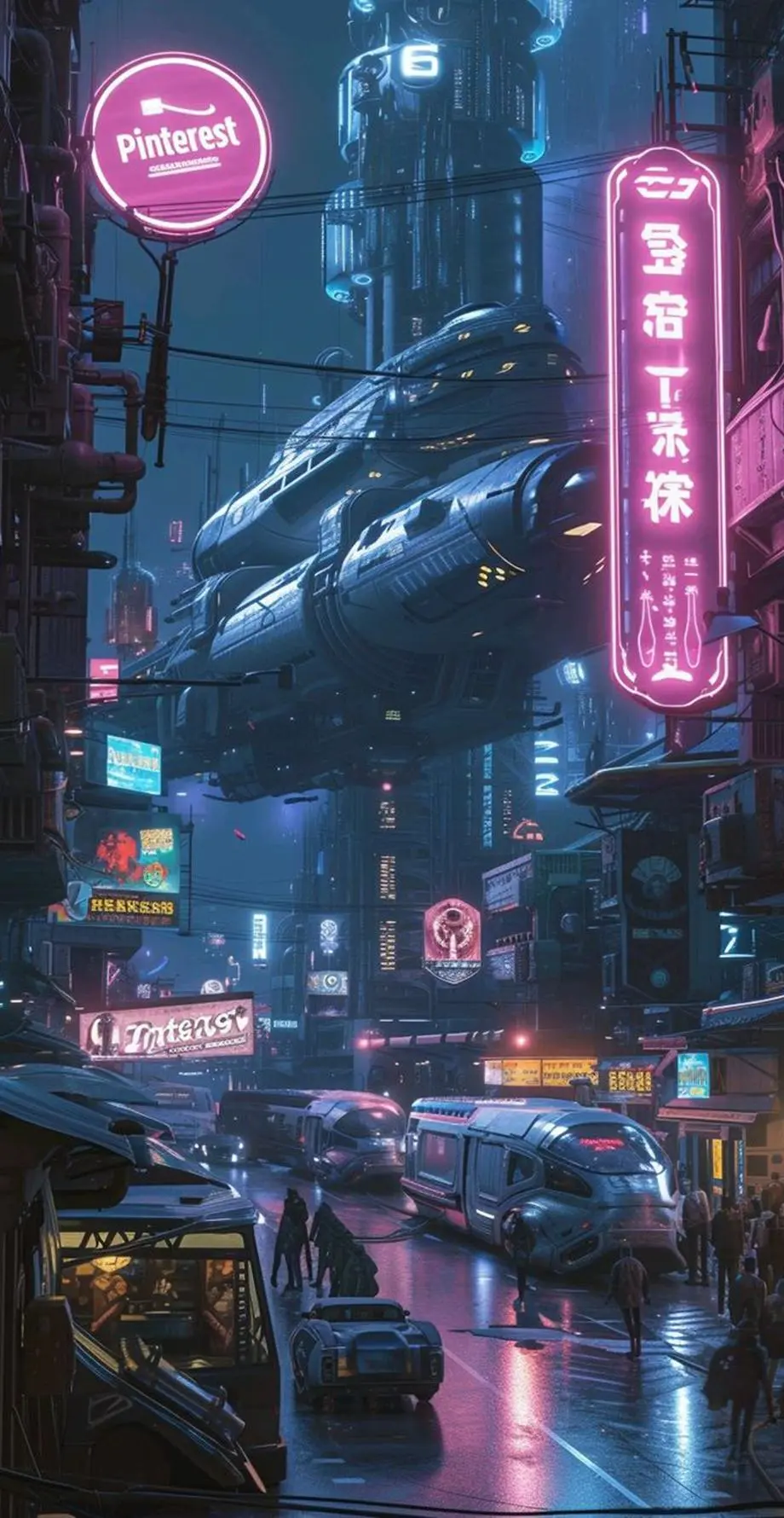 City Cyberpunk Awesome Beautiful Wallpaper background