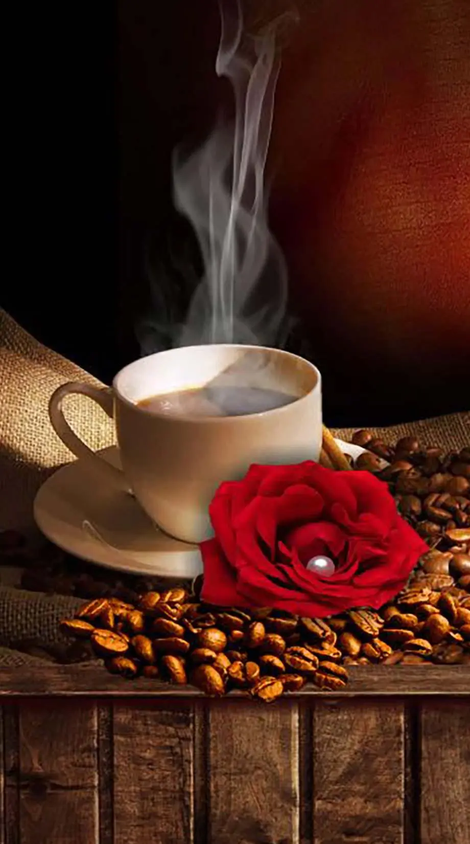 Coffee Rose Roses Top Wallpaper picture