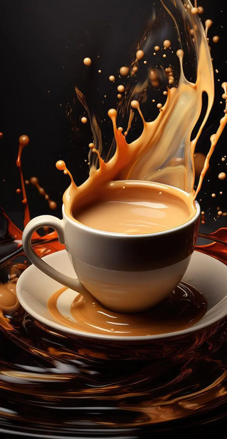 Coffee Themed Good morning Cute Wallpaper background