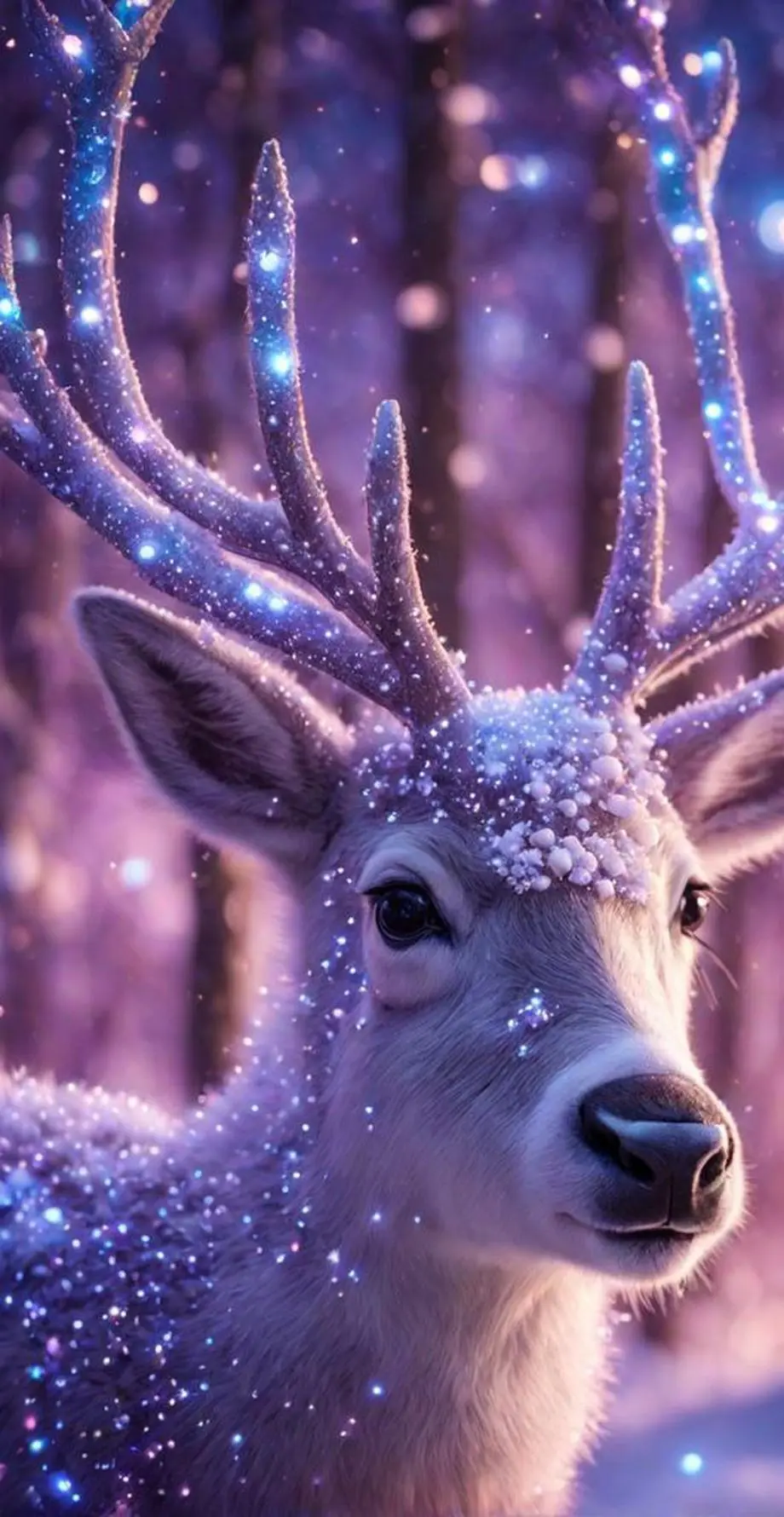 Deer Christmas  Beautiful Background