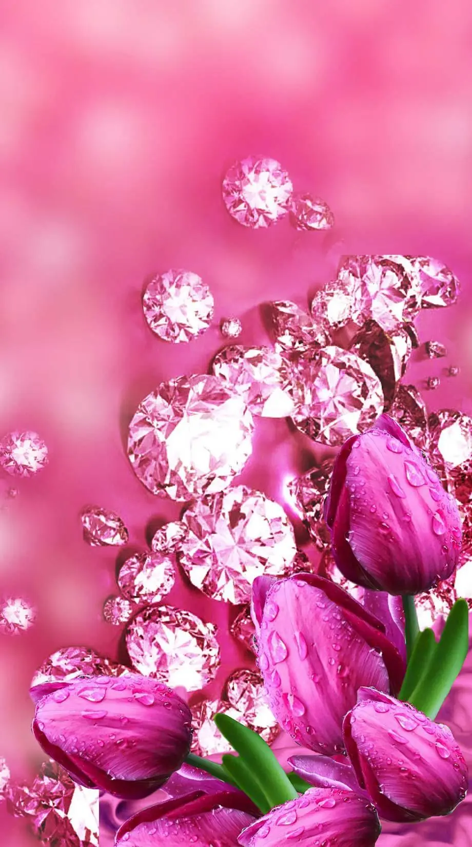 Diamonds Flowers Sparkling Amazing Background picture