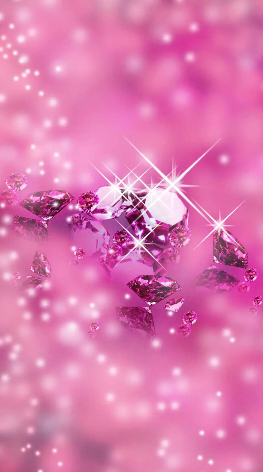 Diamonds Pink Aesthetic Amazing Background