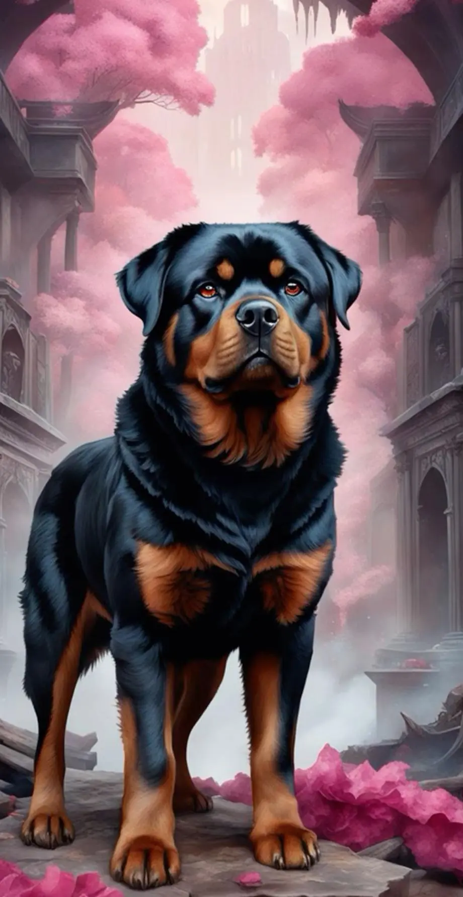 Dog Rottweiler Modern Excellent Wallpaper