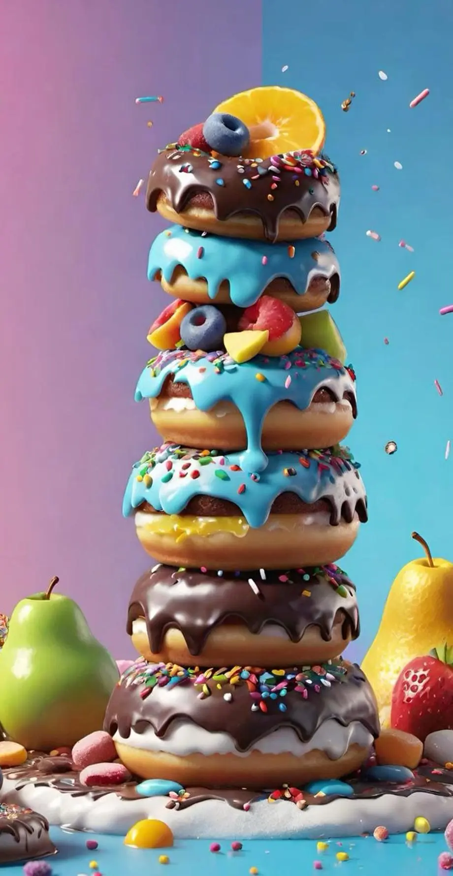 Donuts Cute Gallery Perfect Wallpaper picture Digital background, new phone background, i Phone 13 wallpaper, i Phone 15 Pro Max wallpaper background, Galaxy S24 wallpaper background, Galaxy S24 wallpaper background, OPPO wallpaper background, for desktop, for PC, for computer