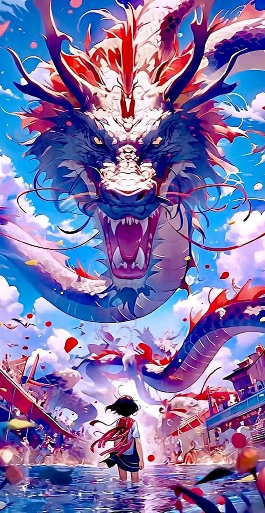 Dragon Neon Modern Nice Wallpaper