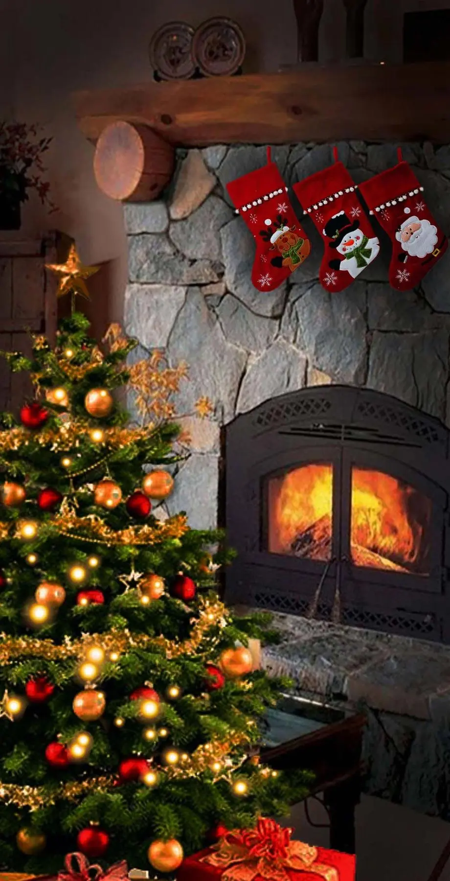 Fireplace Christmas Elegant Perfect Background idea