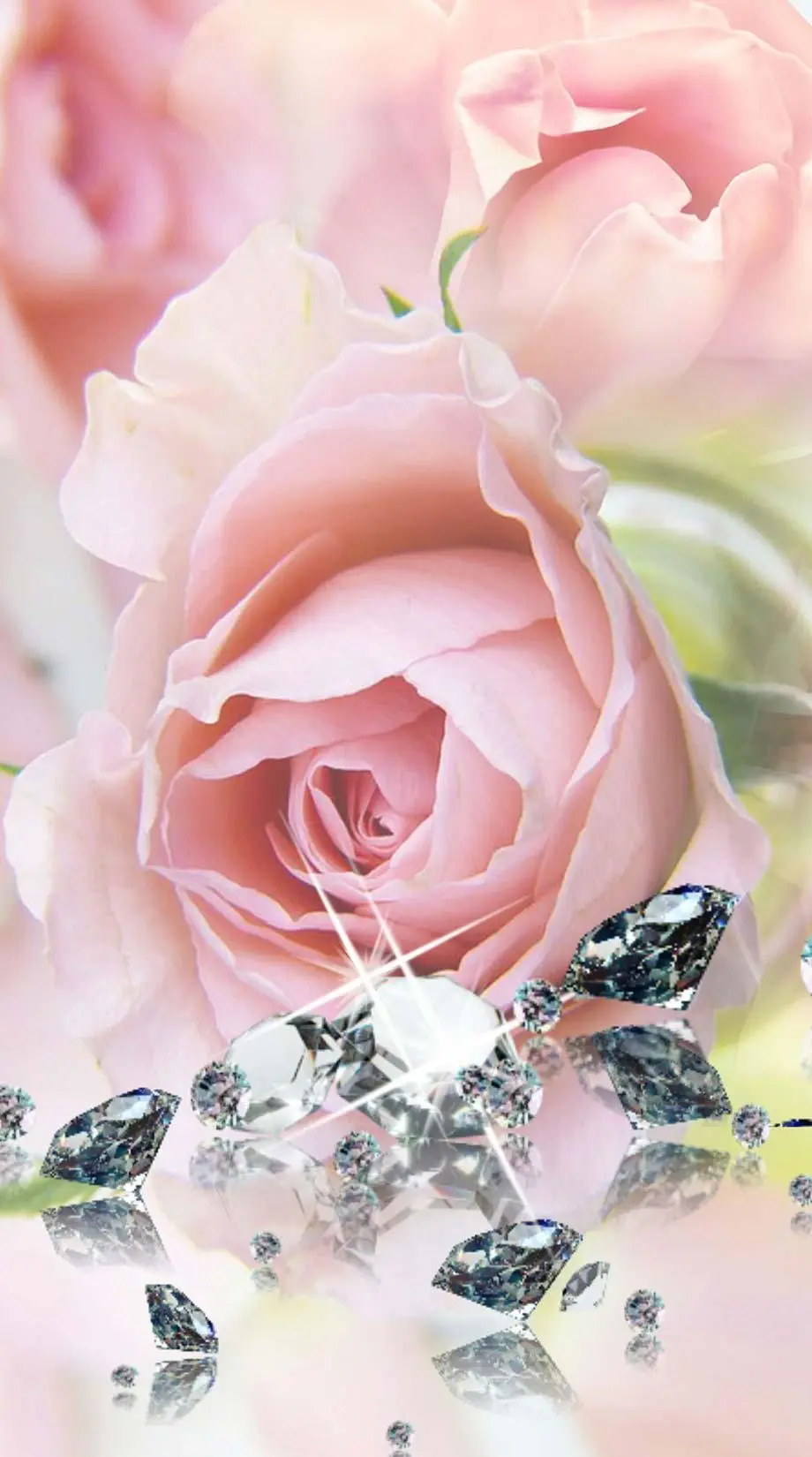 Flowers Diamond Stylish Great Background