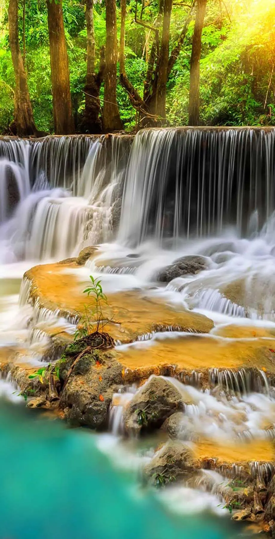 Waterfall Nature Design Top Wallpaper