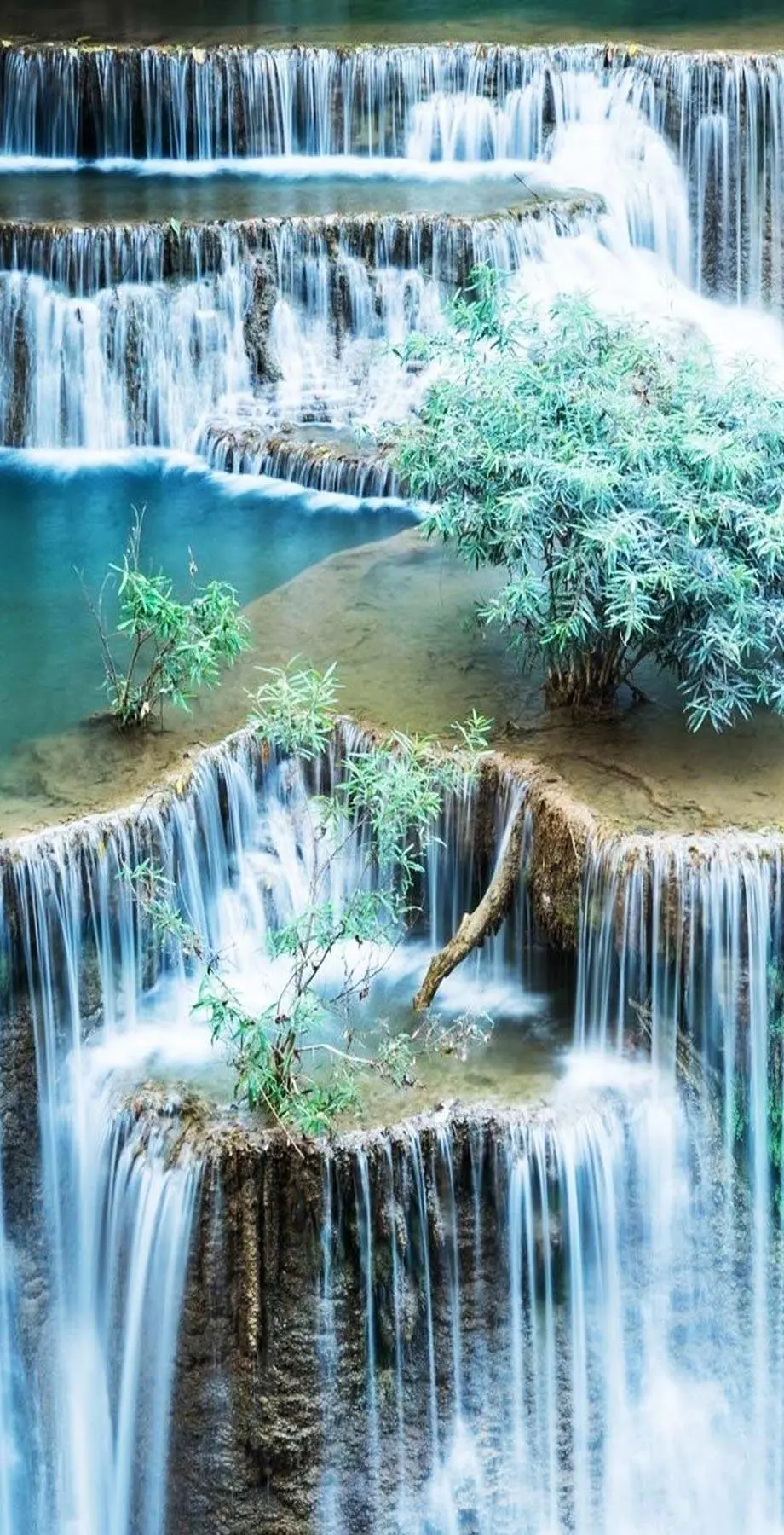 Waterfall Tropical Cool Excellent Background