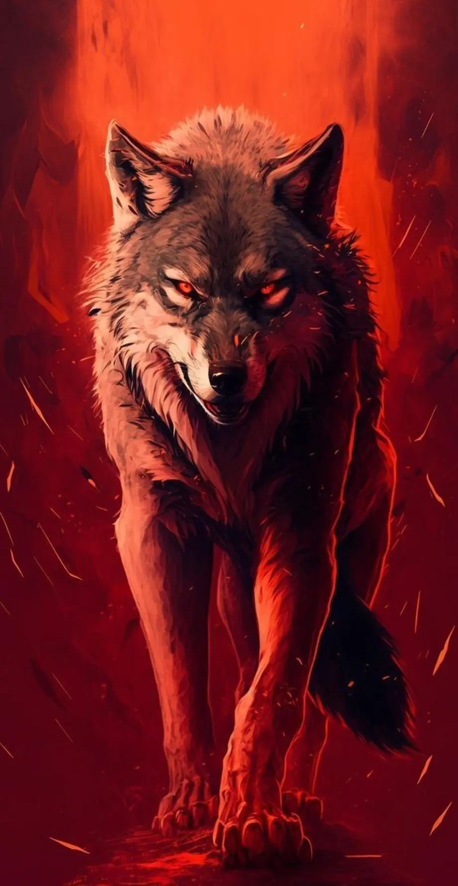 Wolf Red Strict Nice Wallpaper picture