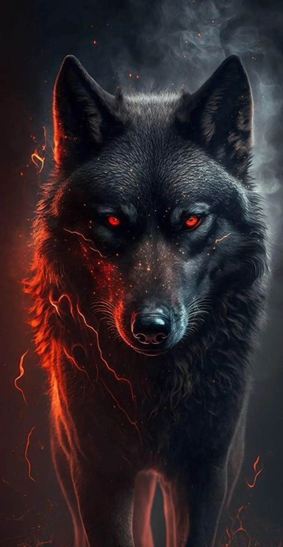 Wolves Fire Theme Excellent Background picture