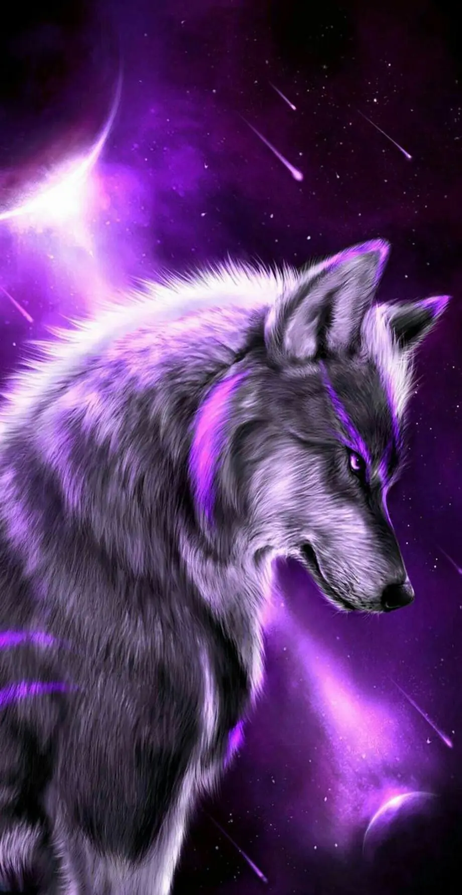 Wolves Neon smartphone Nice Background