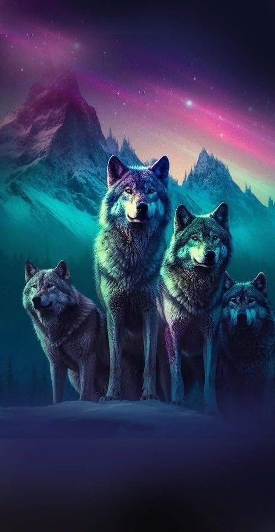 Wolves Pack Awesome Great Wallpaper background