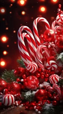 Christmas Candy Aesthetic Wonderful Wallpaper picture