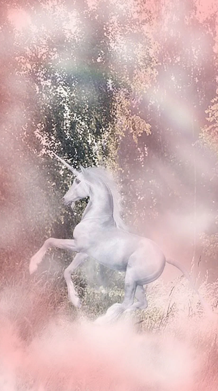 Unicorn Pink Pretty Beautiful Wallpaper