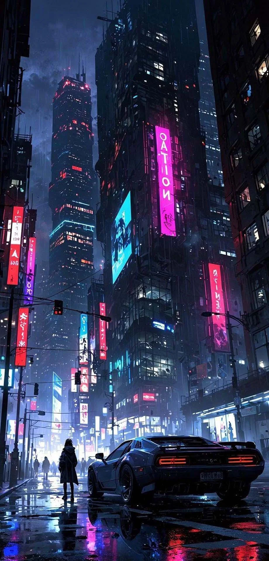 Cyberpunk IPhone Aesthetic Grand Art Amazing Background 4K Wallpaper